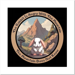 The Rabbit is Angry With The Mountain, The Mountain Does Not Know - Cute Posters and Art